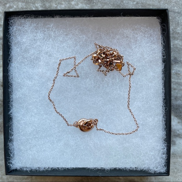 Kate Spade Sailor Knot mini pendant necklace in rose gold - Picture 8 of 10